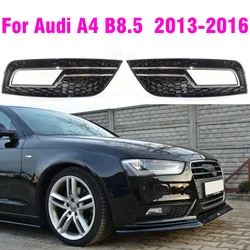Chrome Black Honeycomb Mesh Car Front Bumper Fog Light Grille Cover For Audi A4 B8.5 Standard Edition 2013-2016 Fog Lamp Grill