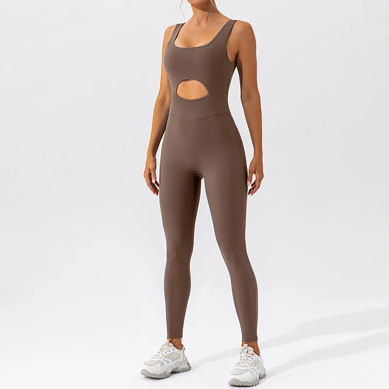 Tuta da yoga per donna Tuta intera sexy senza schienale Set fitness Abbigliamento da palestra traspirante Abbigliamento sportivo da corsa