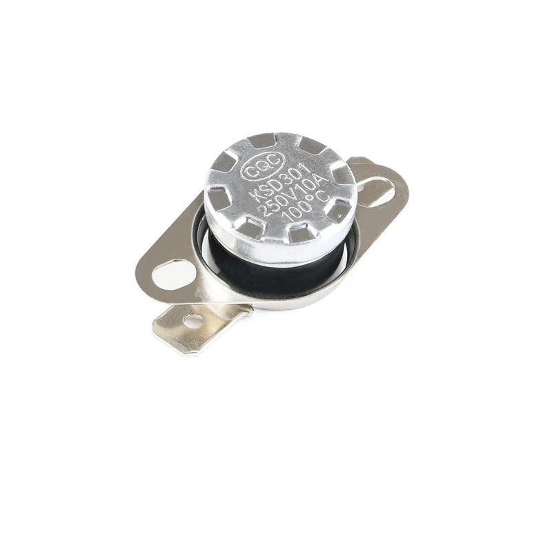 Bimetall-Thermostat KSD301 10 A 250 V, normalerweise geschlossener Temperaturschalter-Thermostat 75 °C, 85 °C, 95 °C, 110 °C, 130 °C, 150 °C, 180 °C, 45–190 Grad