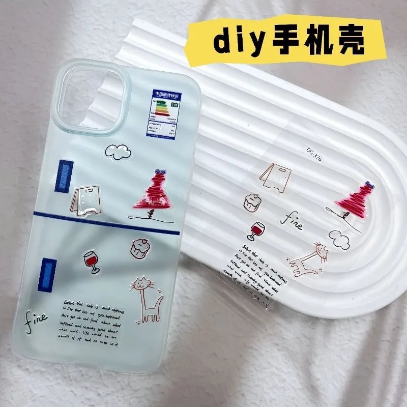 

Новые 3D-наклейки в стиле INS: мультяшные граффити-жирафы и кошки для скрапбукинга и декора K-pop карточек