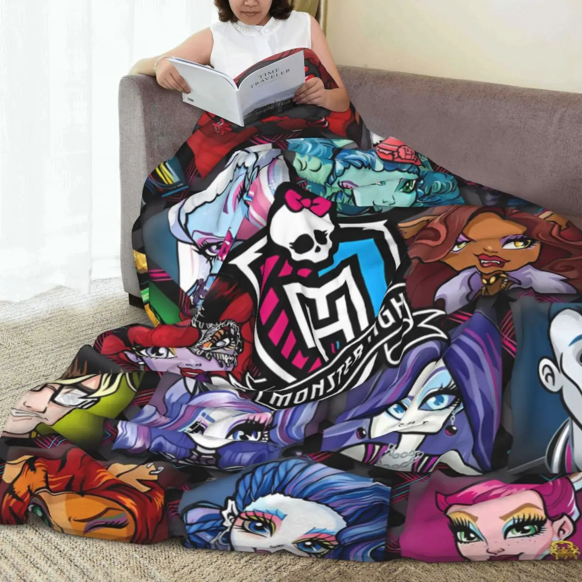 Monster Dolls Collages Blanket Quality Super Soft Throw Blanket Spring Airplane Travel Living Room Aesthetic Bedspread