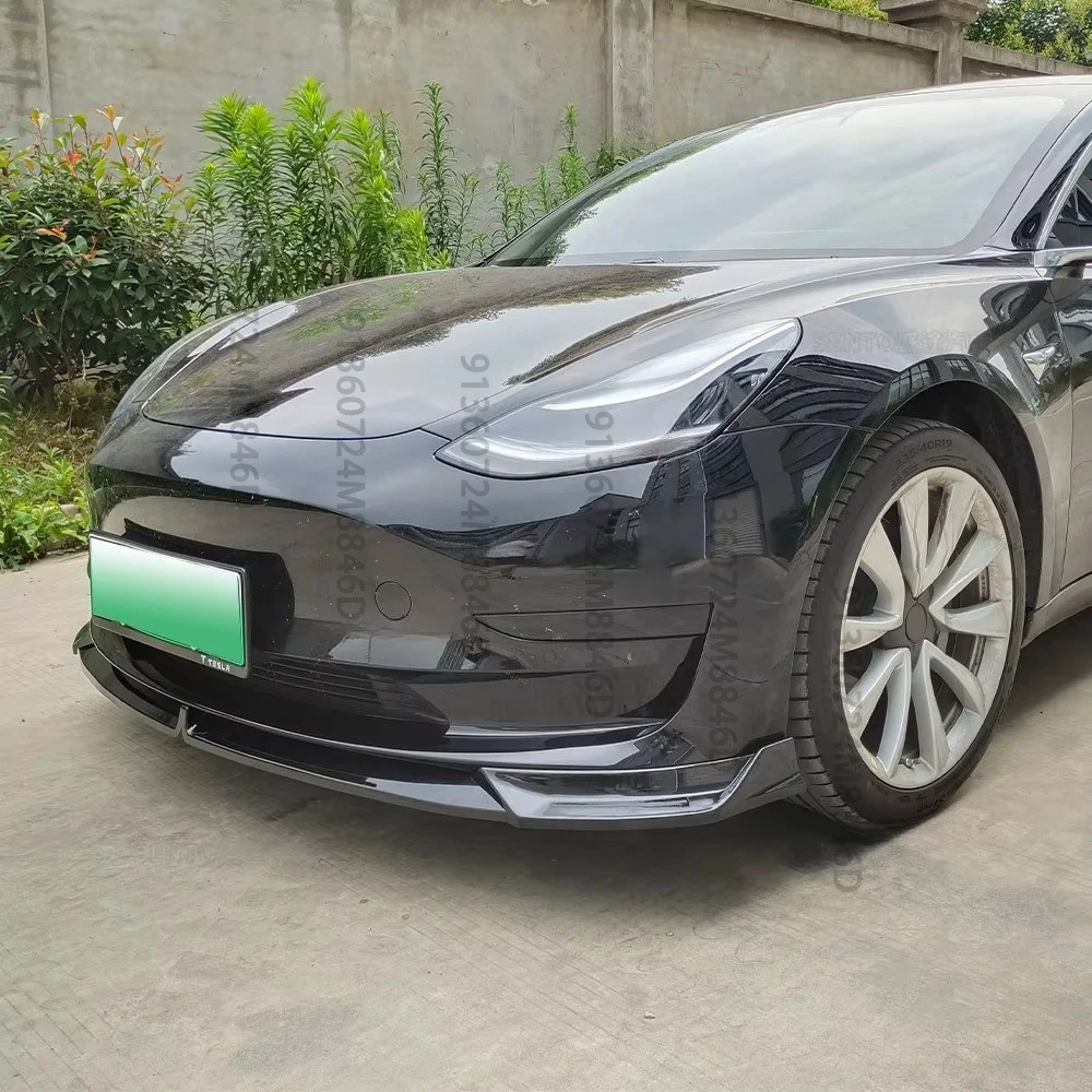 

Передний спойлер (губа) для Tesla Model 3 и Y 2016-2024, глянцевый черный, из АБС-пластика, защита переднего бампера, тюнинг-комплект, неоригинальный