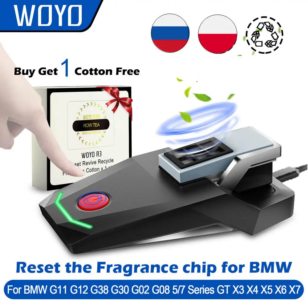 Urządzenie do resetowania zapachów WOYO do BMW Ambient zapach powietrza Resetter dla BMW odświeżacz powietrza aktywator narzedzia samochodowe, BMW G11 G12 G38 G30 G02 G08 5 Series 7 Series GT X3 X4 X5 X6 X7