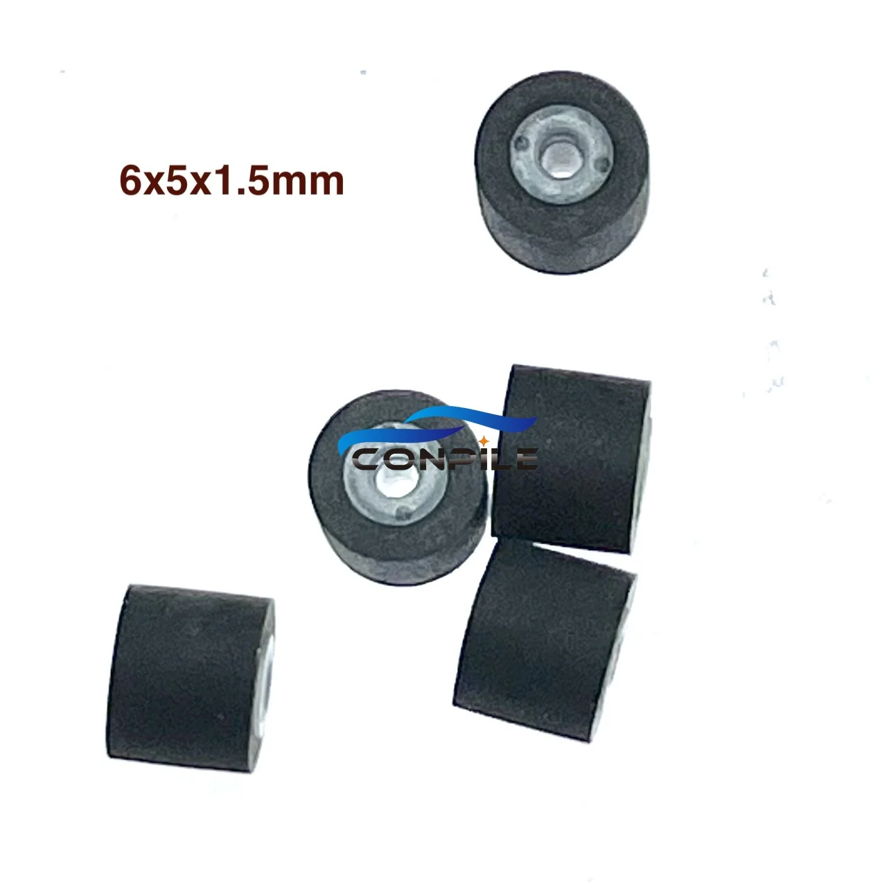 5pcs 6mmx5x1.5 press wheel belt pulley rubber audio recorder cassette deck pinch roller tape recorder Stereo player