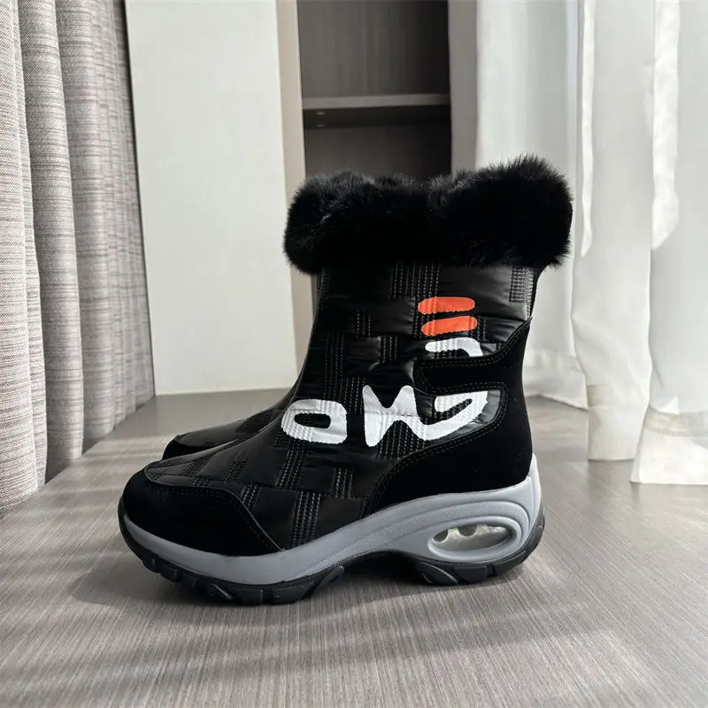 

Designer Brand Household Plus Velvet Warm Snow Boots High Top Fashion Plush Comfortable Snow Cotton Shoes for Women