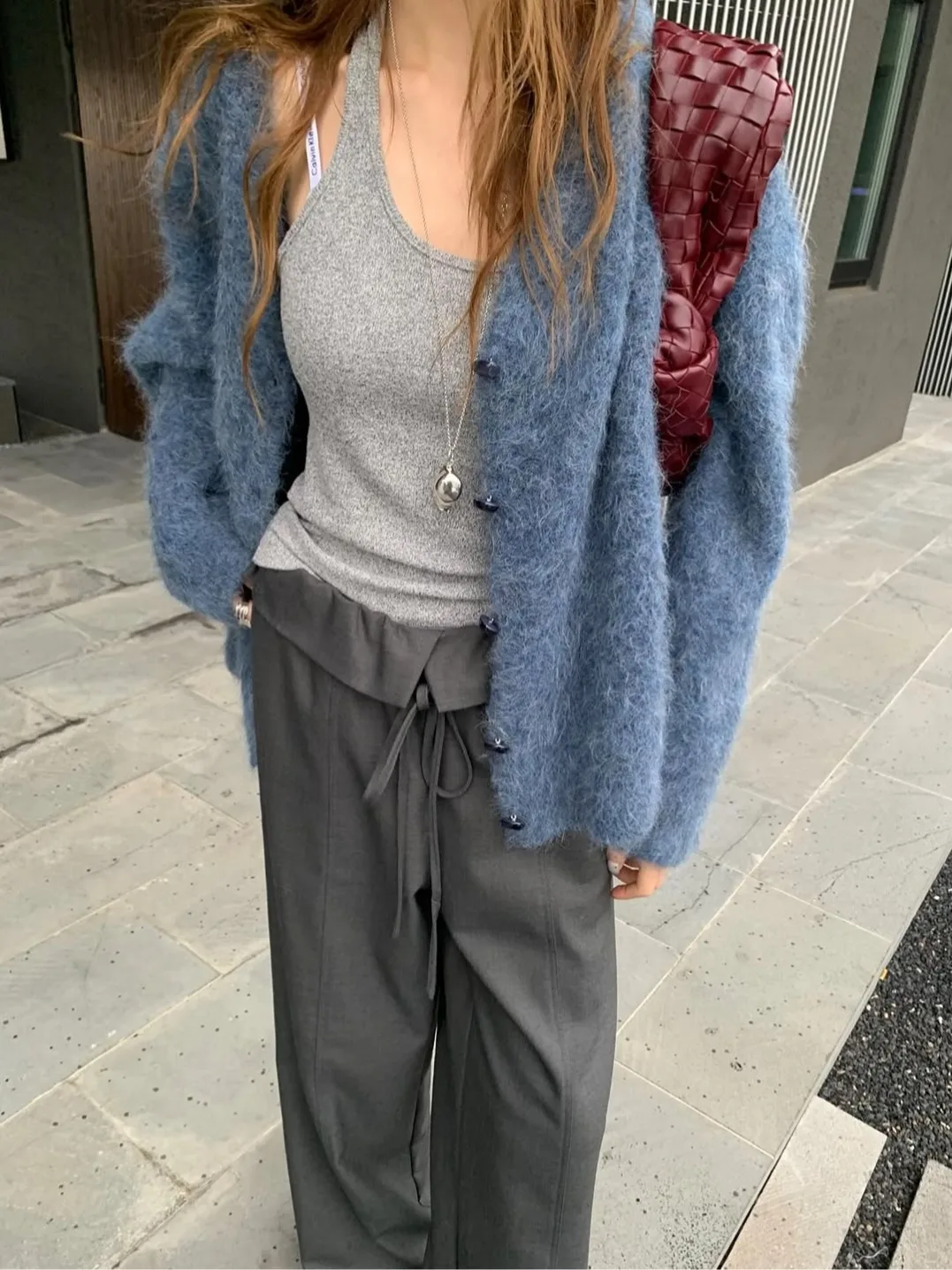 Retro Knitted Open Cardigan Women's Loose Soft Cozy Sweater V-Ne Winter New Sle Versatile Casual Faion Commute Sle