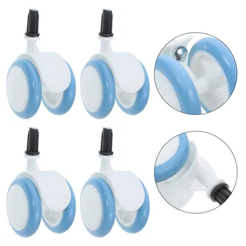 4 pçs rodas de substituição de ajuda para caminhada carrinho de rodas walker peças rodízios mesa borracha bebê