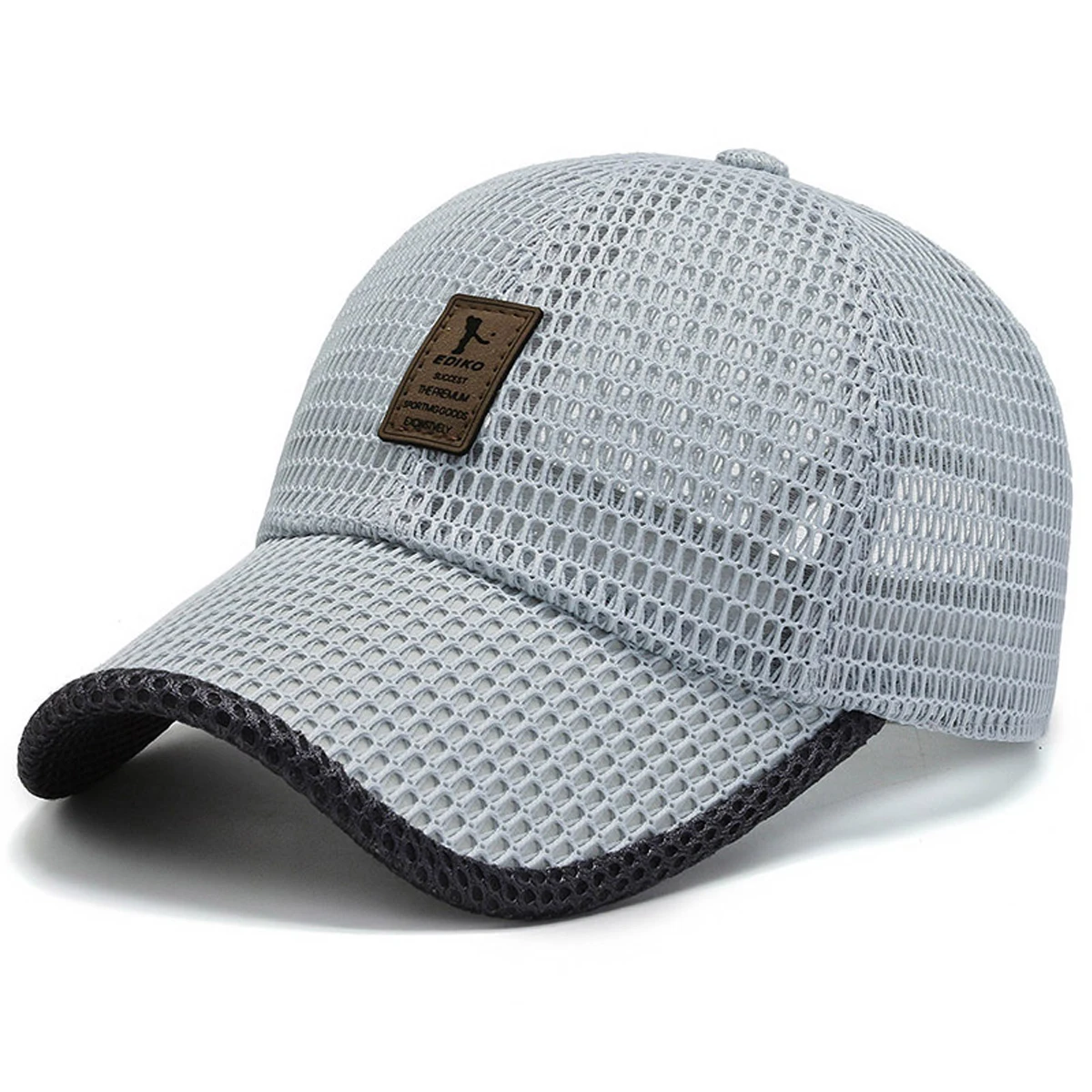 Berretti da baseball traspiranti in rete con etichetta unisex Cappelli casual regolabili per esterni primaverili ed estivi Cappello per protezione