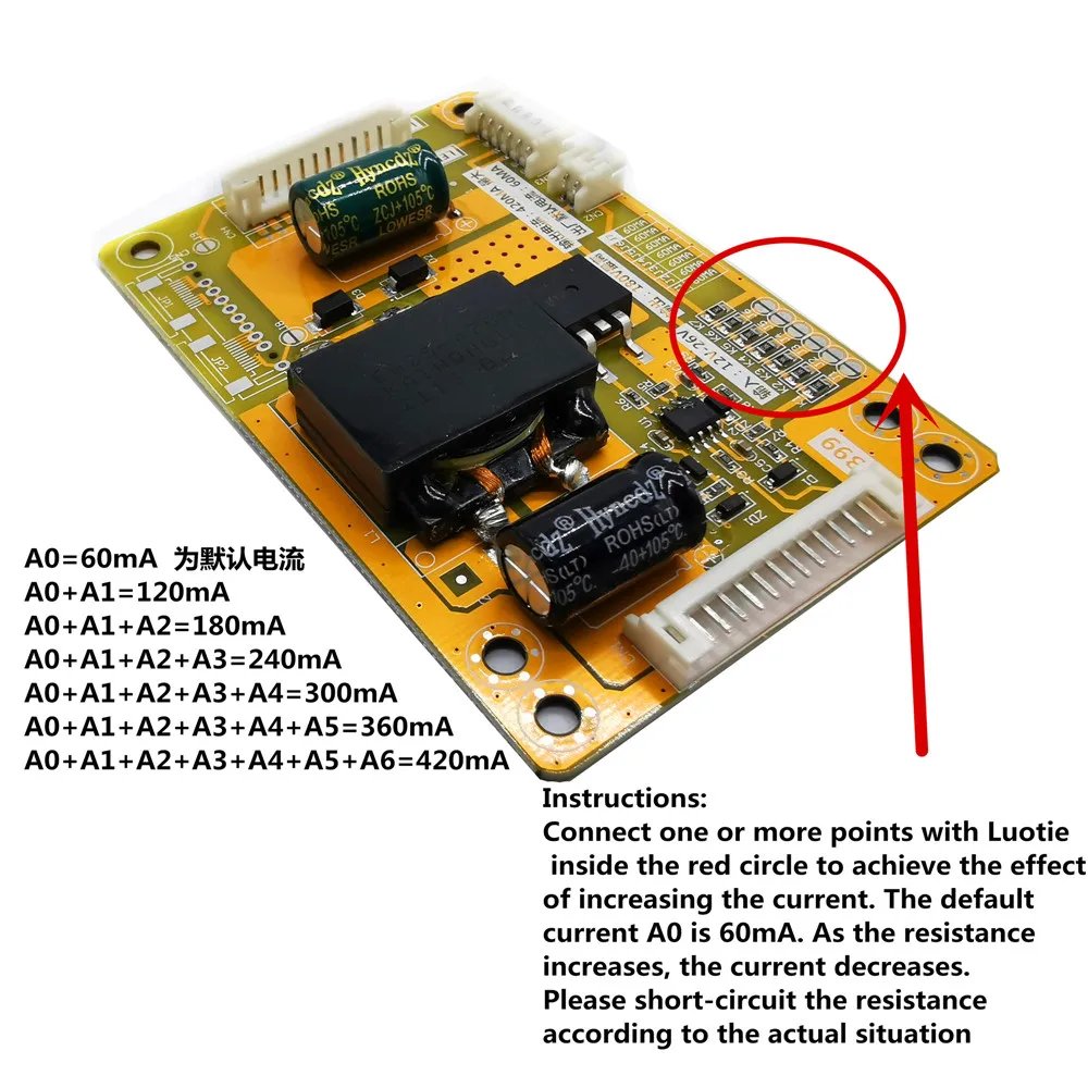 Uniwersalny prąd stały 26-55 Cal LCD TV Led wzmacniacz zarządu sterownik podświetlenia GYD-399