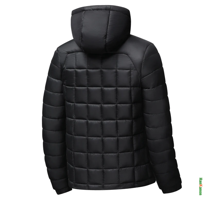 معطف بغطاء للرأس من القطن سميك للجنسين مع حشوة قطنية ضلع الشواء من الجرافين، مقاوم للرياح ومقاوم للماء للتخييم في الهواء الطلق