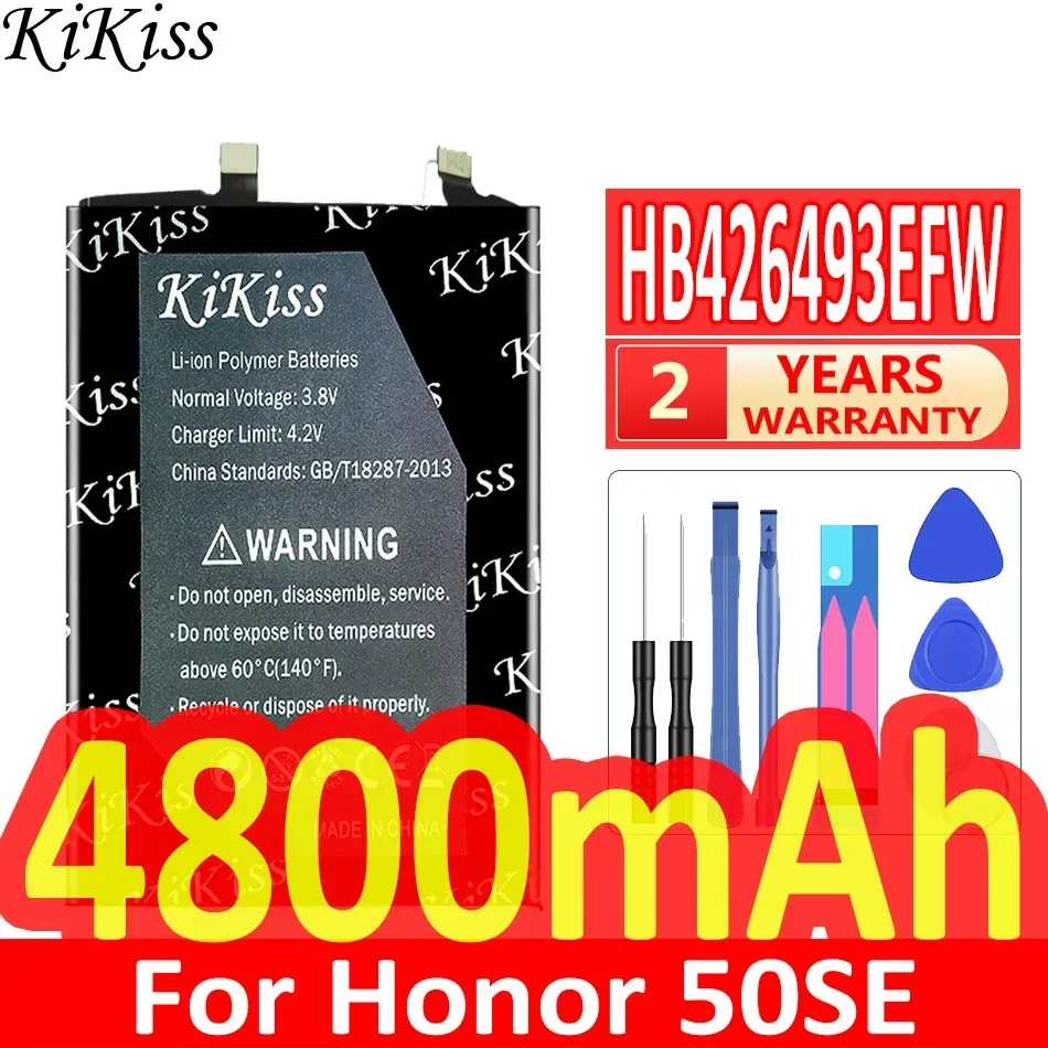 

4800mAh KiKiss Powerful Battery HB426493EFW For huawei Honor 50SE 50 SE Mobile Phone Batteries