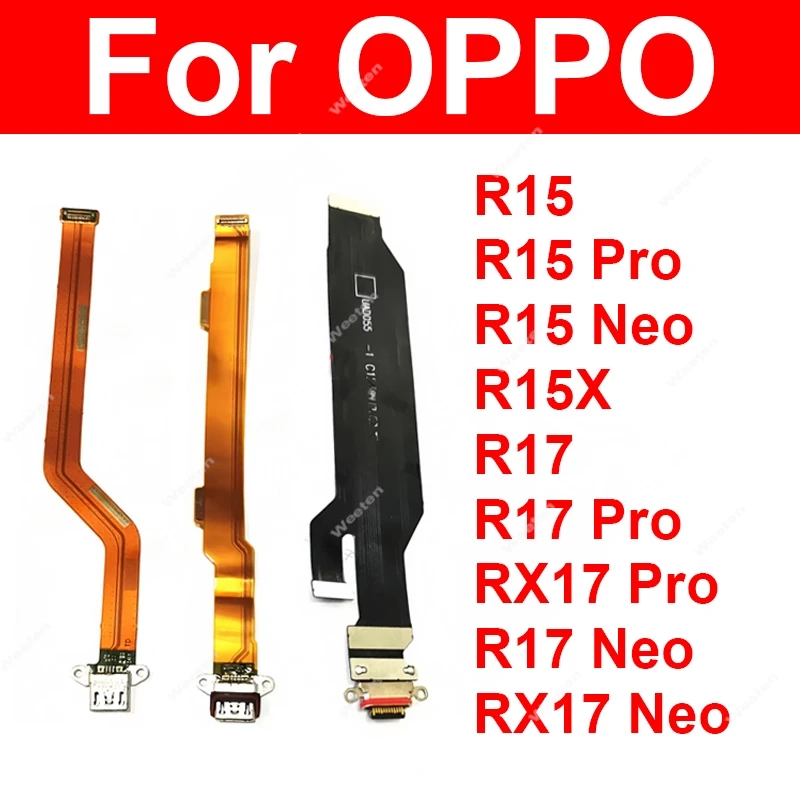 USB Charger Port Flex Ribbon For OPPO R15 R15X R17 Pro Neo USB Charging Dock Flex Mainboard Flex Connector Repair Parts
