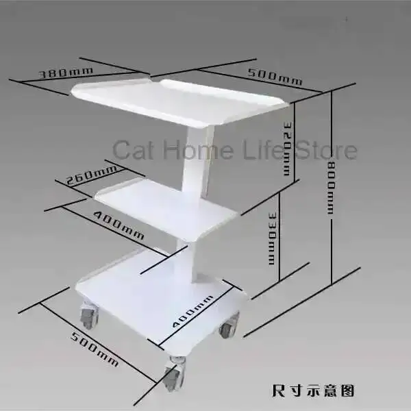 Cart Rolling Salon Trolley Cart Bar Storage Tray Salon Furniture Trolley With Wheel Carritos Organizadores Barber Equipment
