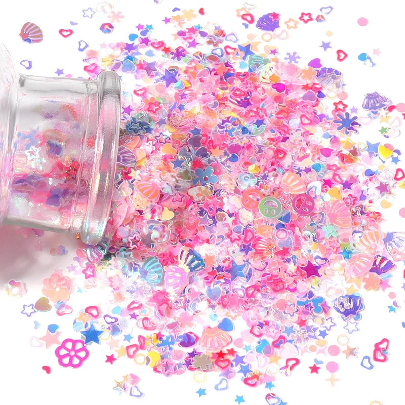 25g Mixed Style Sequin Lridescence Ultra-Thin Nail Enhancement Glitter DIY Drip Glue Nail Handmade Crafts Decoration Accessories