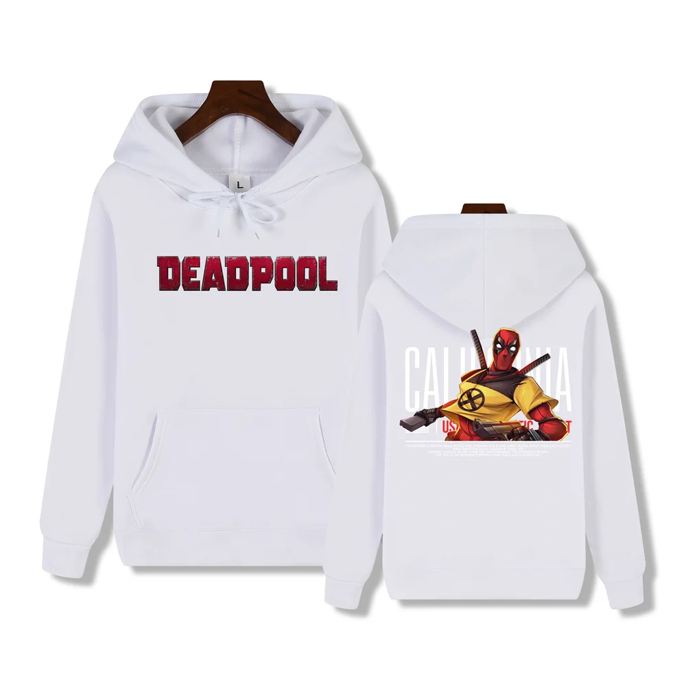 Marvel Deadpool Creative Fun print Autumn/Winter Comfortable soft thickened men's high quality casual warm street hoodie