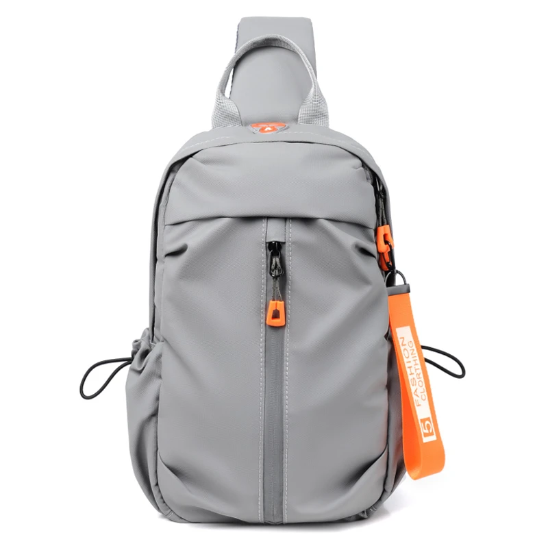 

Black crossbody bag for men and women, small shoulder backpack, motorcycle chest bag, single strap backpack