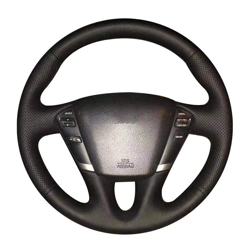 Black Artificial Leather Car Steering Wheel Cover for Nissan Teana 2008-2012 Murano 2009-2014