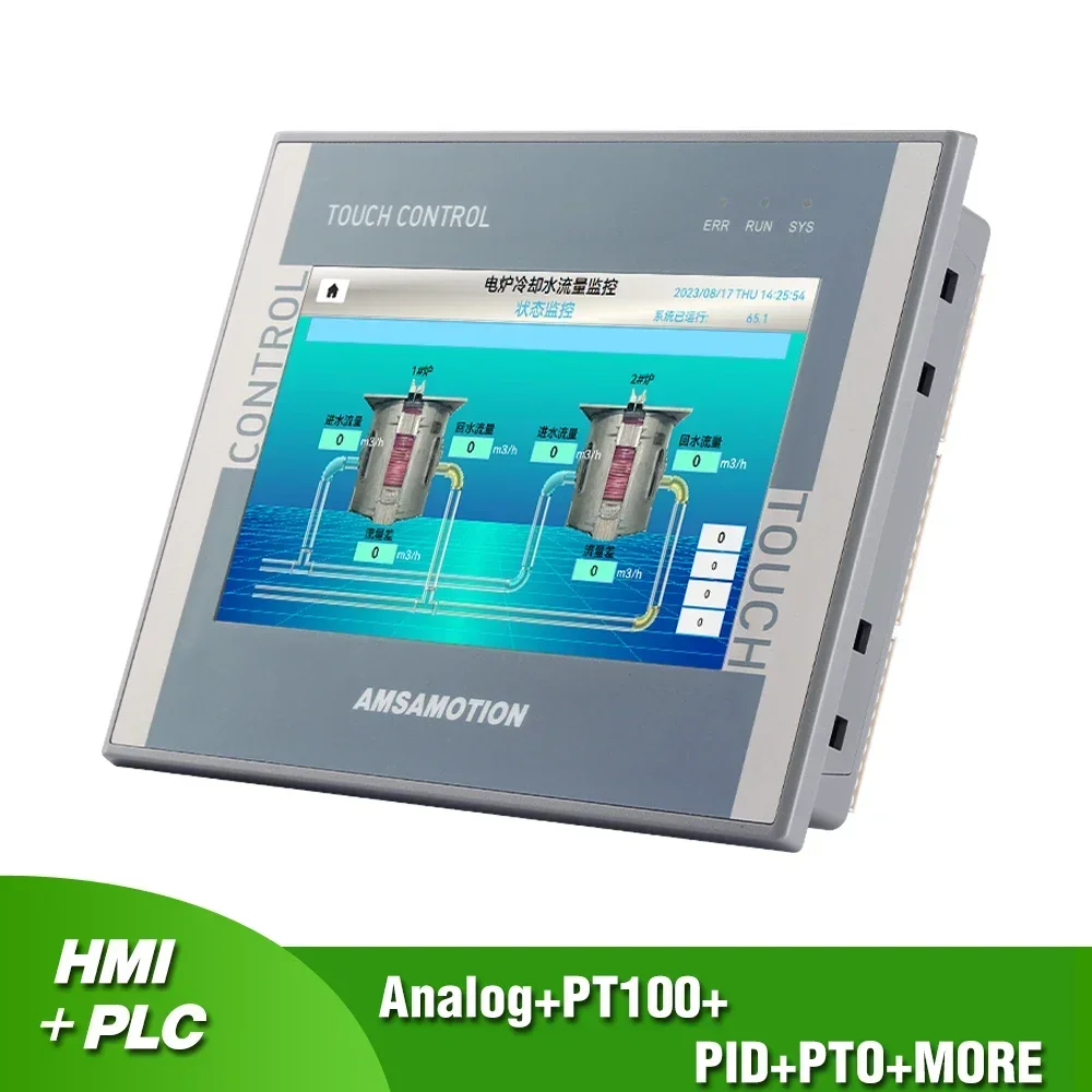 

All-in-one Integrator Controller of HMI PLC Ethernet Touch Operate Panel Transistor Relay Analog PT100 HM7A-32MRT HM7A-32MR