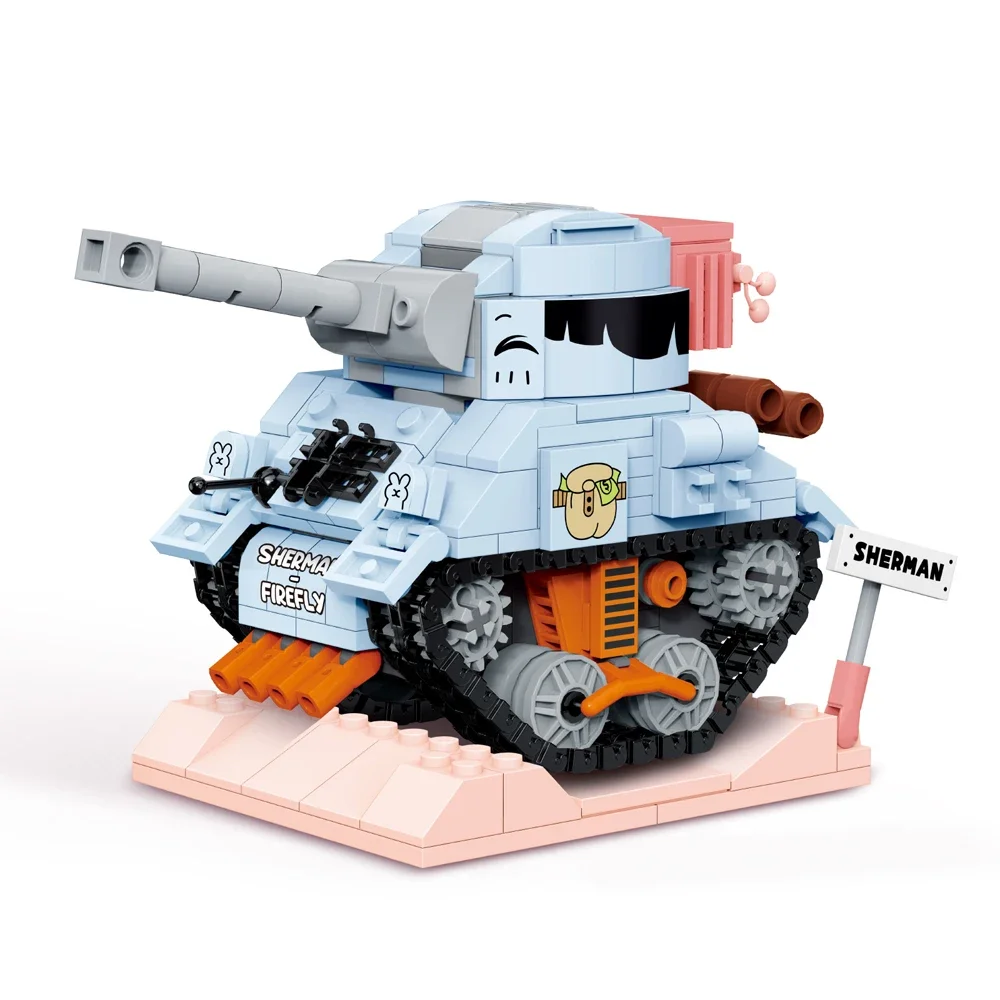 KNEW BUILT Military Mini Tank Building Block for Kid Learning Toy Educational Brick Model Construction Set for Children Restless