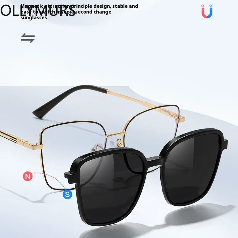 

Очки Ollymurs Butterfly для женщин: поляризационные, с индивидуальной оптикой, по рецепту, модные, с магнитным креплением, для коррекции близорукости, солнцезащитные очки 2-в-1