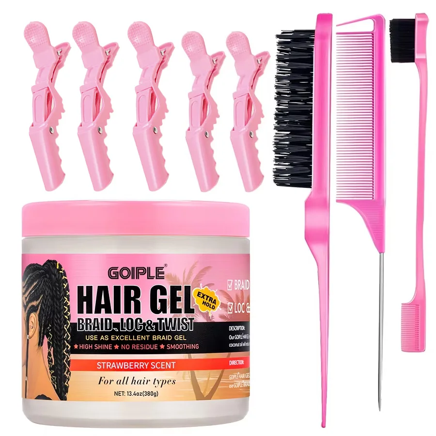 

Hair Gel for Women Cornrows Twist & Lock Strong Hold Braids Product Refreshing Anti-Frizz Smoothing Styling Braid Gel