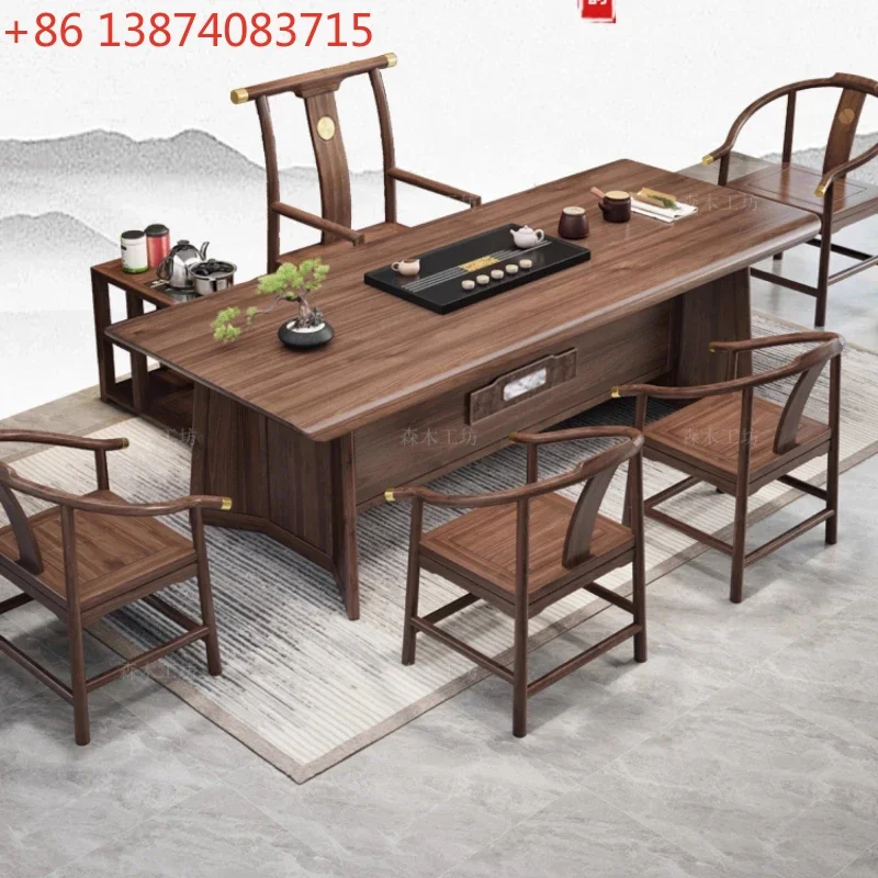 Mini tea Table Woodn Adjustment Drawer Desk Plate Study Table With 4 Chairs wood Desk decorations Office Reception Desks