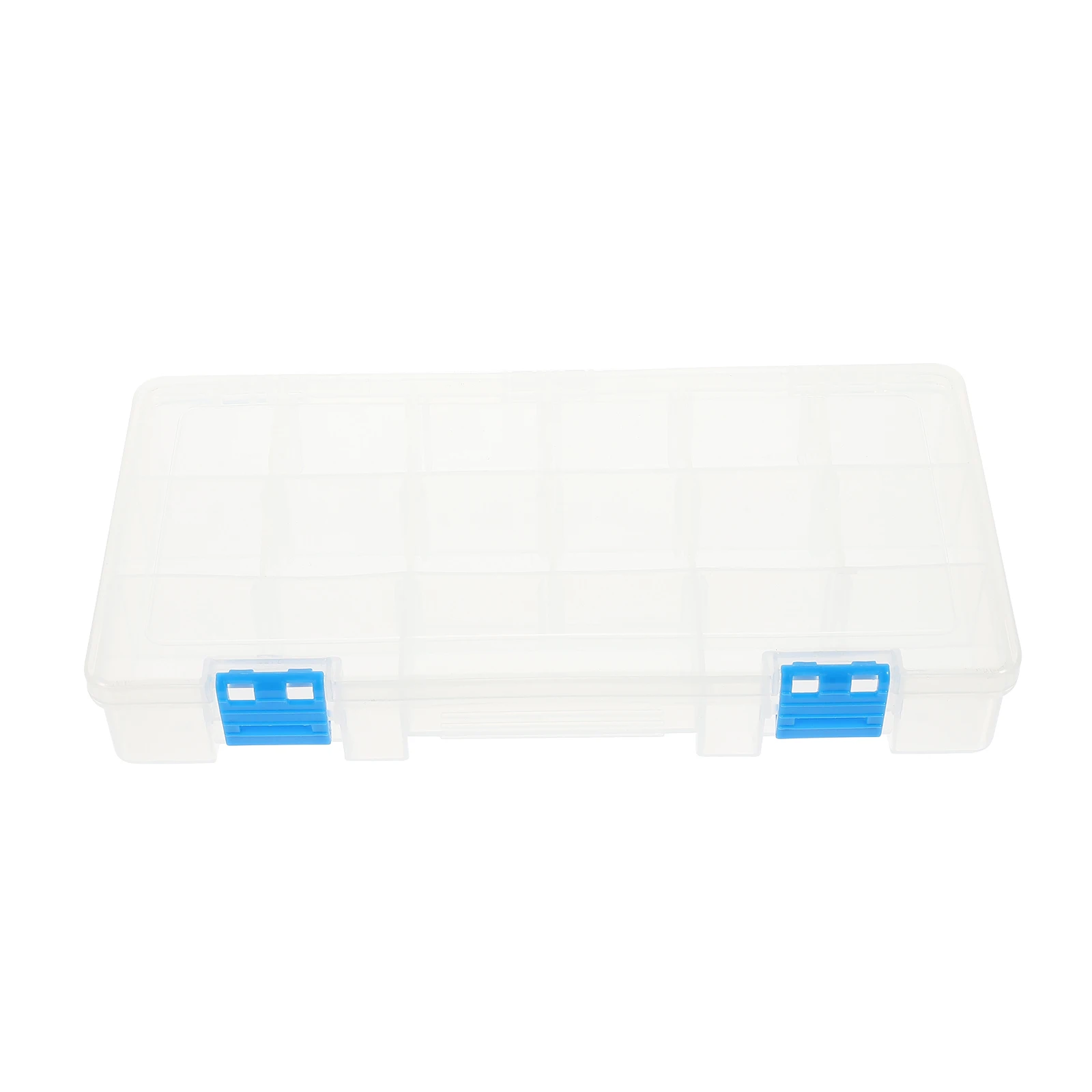 

Plastic Tool Storage Box Clear Lid Smooth Edges Good Sealing Easy Open Close Buckle Suitable Electronics Jewelry Stationery