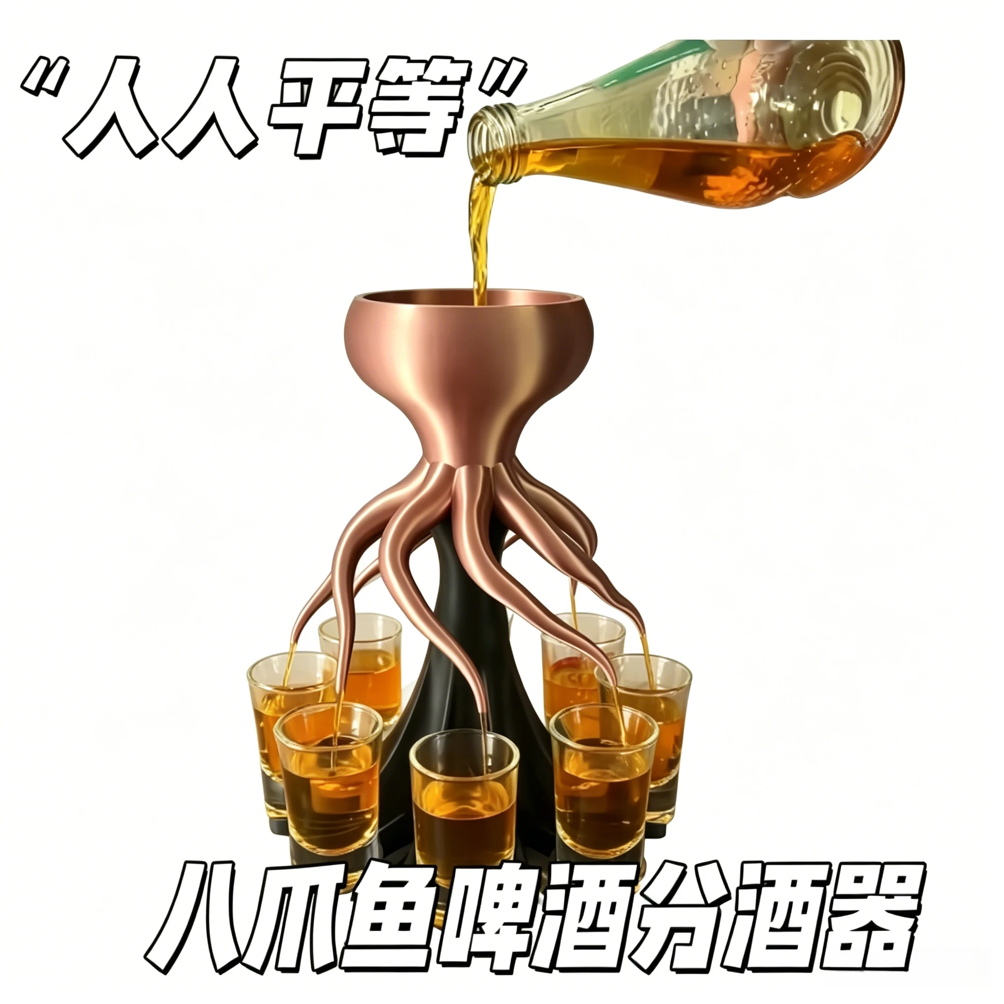 Octopus wine dispenser 3d model, beer averager is creative and convenient