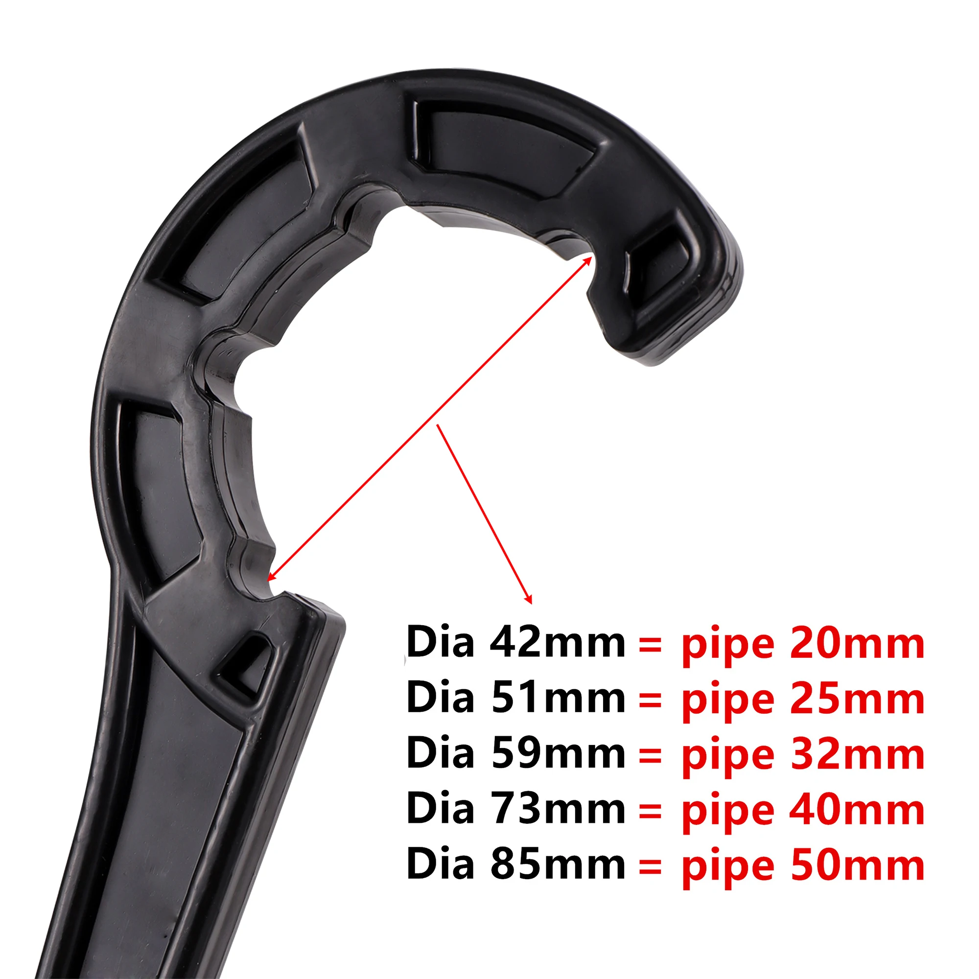 Adaptador de conector rápido de tubería de Pe, llave de Pvc, tuerca de bloqueo de válvula, llave especial, herramienta de reparación de tuberías de