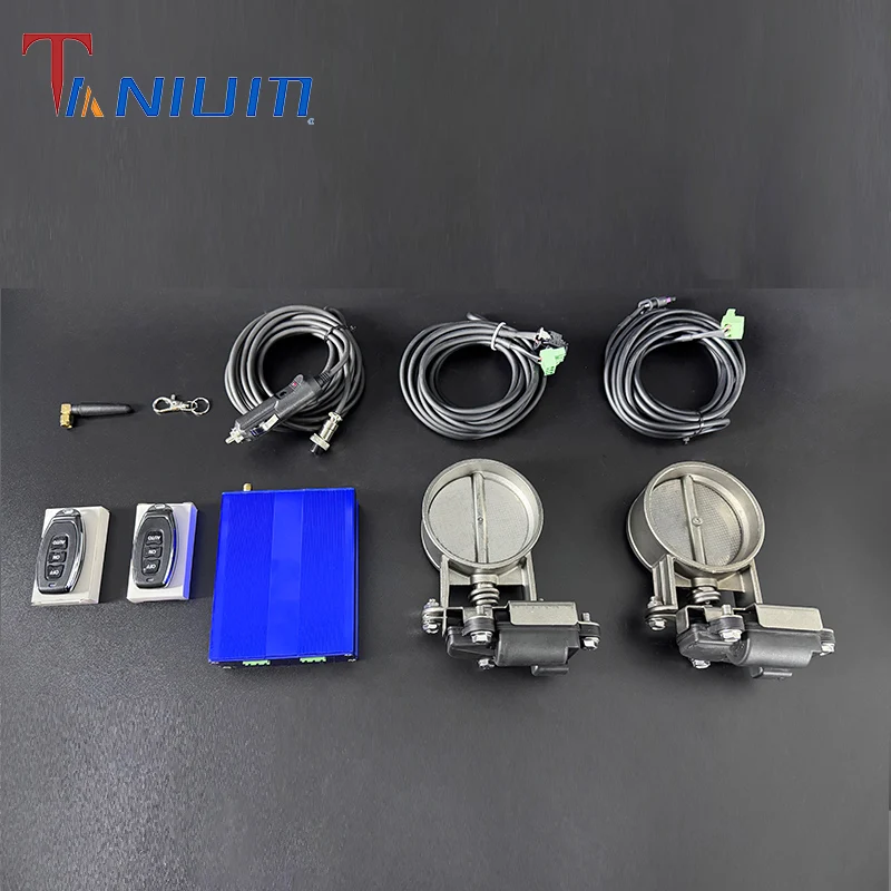 51/63.5/70/76.2/88.9mm 2BMW valve 2 motor 1 universial valve Titanium/Stainless Solenoid Valve Universal Exhaust Flap Valve for