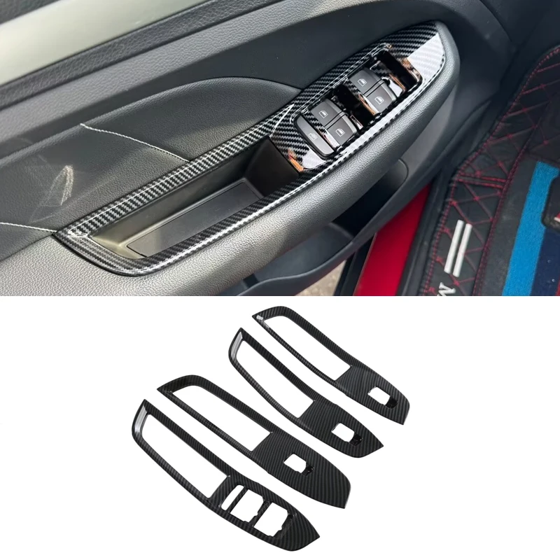 For MG ZS 2017-2019 2020 2023 Carbon Fiber Front Upper Air Condition AC Vent Outlet Cover Trim Sticker Accessories Car Styling