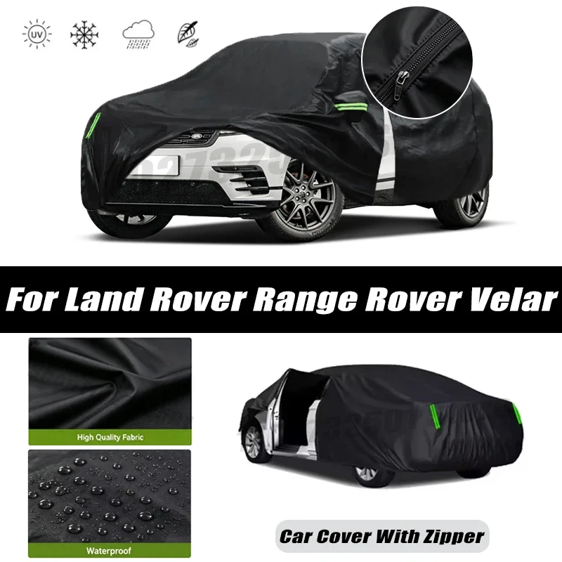 For Land Rover Range Rover Velar Car Covers Outdoor Waterproof Sun Rain Snow Protection UV Car Zipper Design Car Cover Accessory
