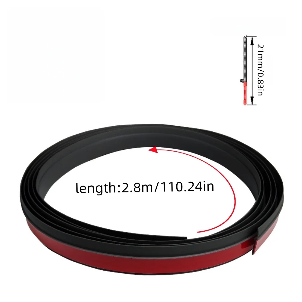 1PC 2.8M/110.24IN Blackout Strip Gap Filling Wardrobe Seal Seal Strip Cabinet Door Strip Dust-proof Strip Self-Adhesive