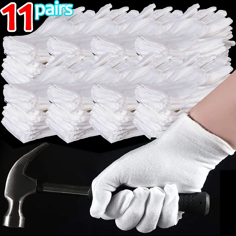 High Stretch Protective Gloves Protect Hand White Glove Dermatitis Eczema Sufferers Avoid Disorders Cotton Mittens Cleaning Tool