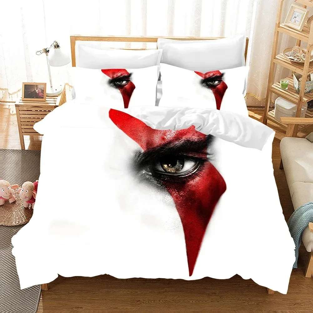 3D Digital Game God of War Bedding Set Bedroom Soft Modern Bedspreads Comefortable Kids Duvet Cover Quilt Cover And Pillowcase