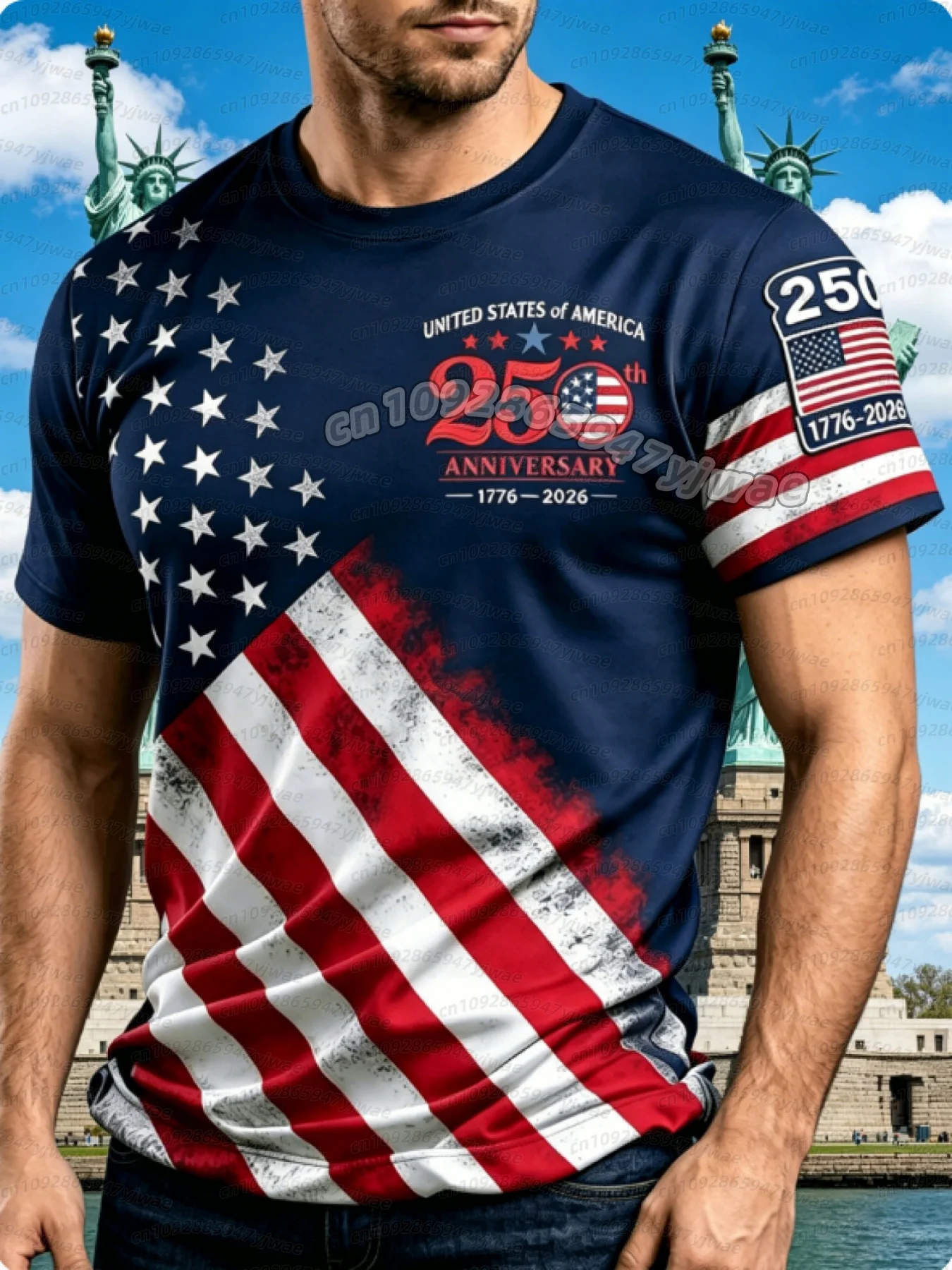 26 America 250th Anniversary Women Mens T-Shirt USA Flag 1776–2026 Patriotic American Independence Day Apparel Kids Adult T Shir