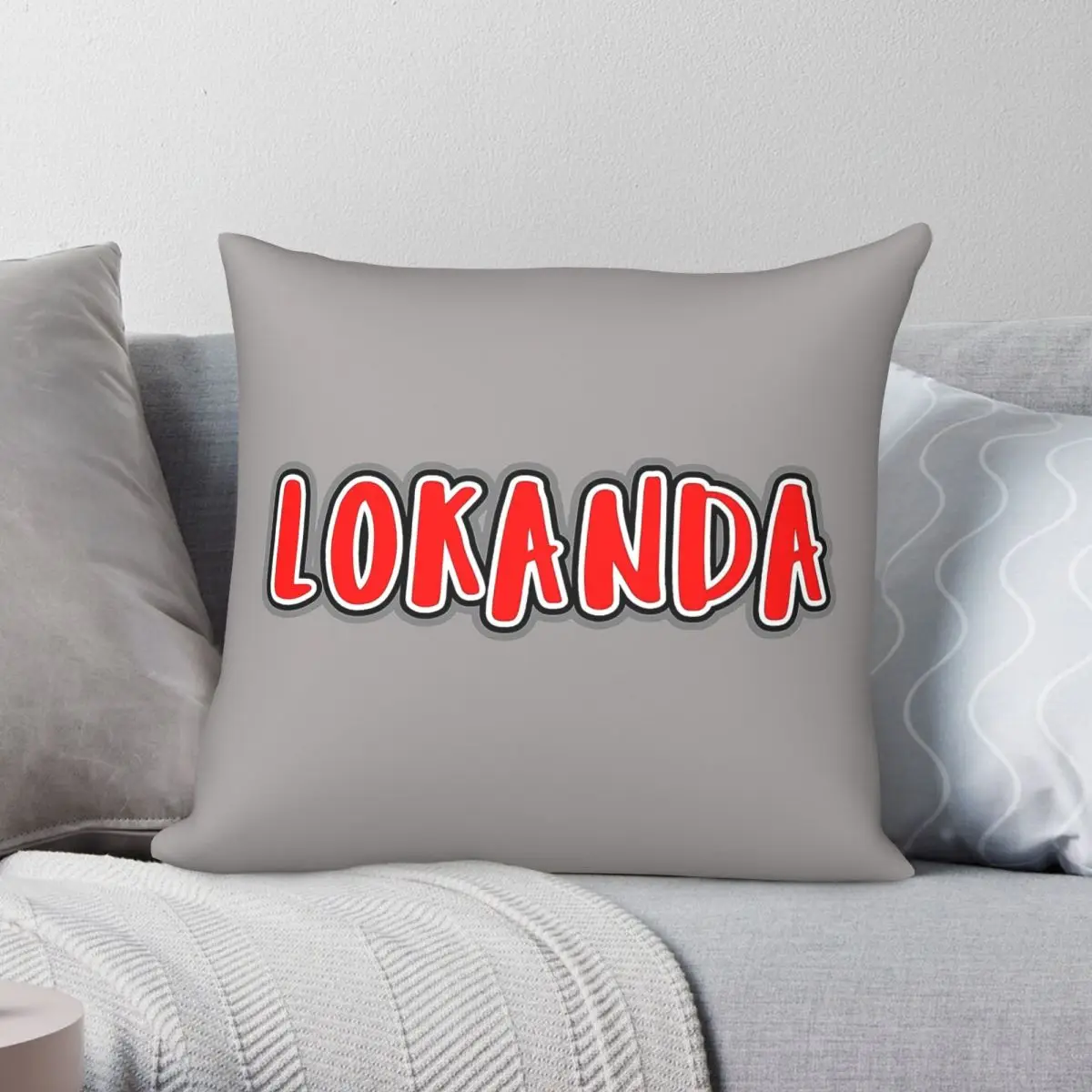 Camp Lokanda Gear Square Pillowcase Polyester Linen Velvet Pattern Zip Decorative Room Cushion Cover