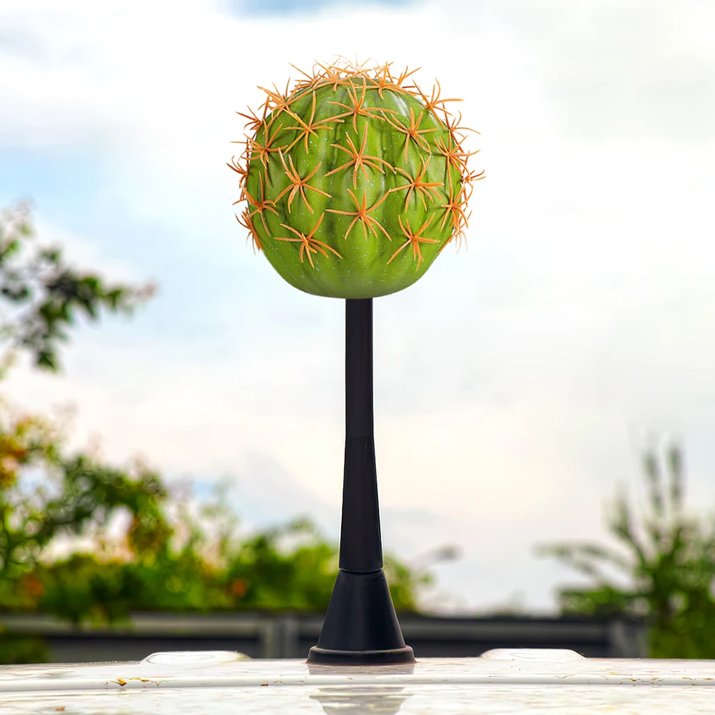 

2pcs Car Roof Decor Faux Cactus Mini Plants Artificial Galpada Antenna Toppers Fake Succulents Unpotted Car Accessories