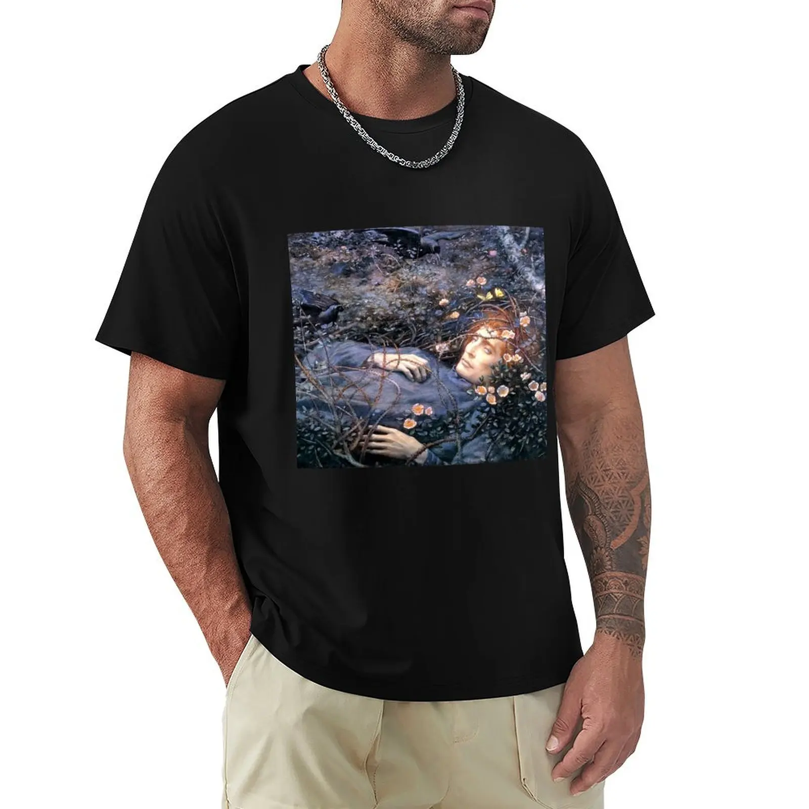 

Oh, What's That in the Hollow' - Edward Robert Hughes T-Shirt Casual Loose Daily Wear T-Shirt