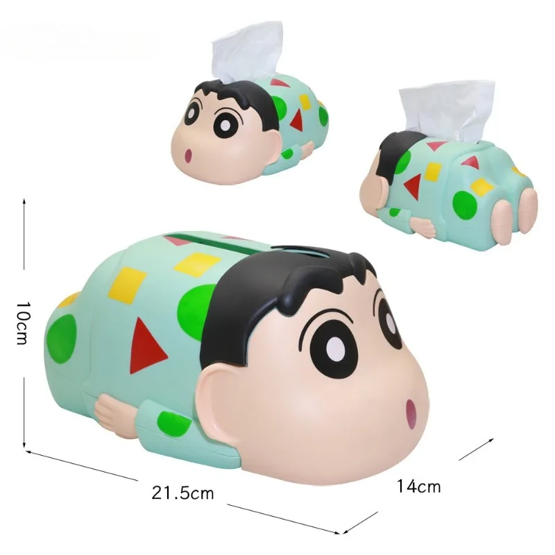 Коробка для салфеток с карандашом Шин-тян, чехол для салфеток, мультяшный держатель для бумаги, фигурка, модель игрушки, домашнее хранение, гостиная, настольные украшения