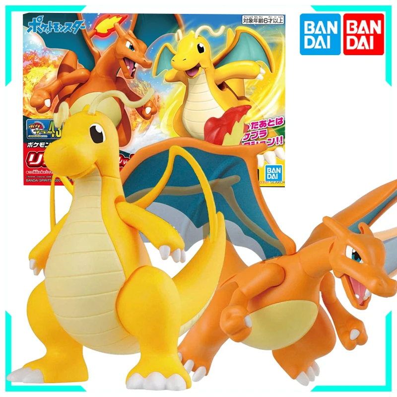 BANDAI ORIGINAL POKEMON EVOLUTION 43 FIRE-BREATHING DRAGON AND DRAGON DUEL SET MODEL Аниме Фигурки Игрушки для мальчиков и девочек