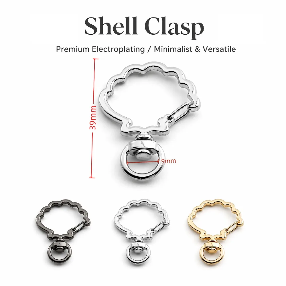 5-100 Pcs Shell Shape Lovely Fashion Chain Key Lobster Keychain Design Key Ring Hook Retaining Ring Diy Key Rings High quality