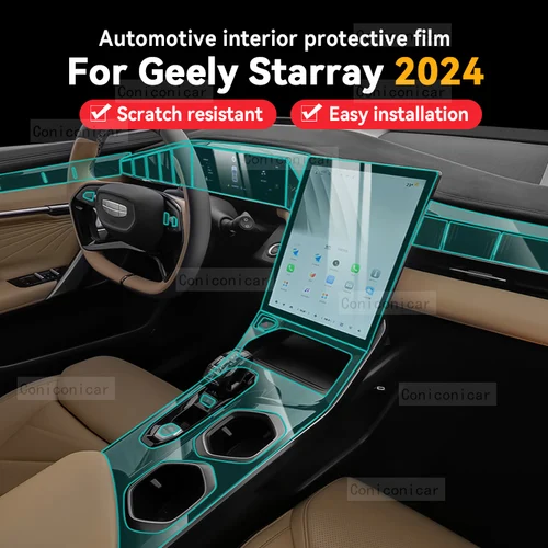 Para GEELY STARRAY 2024 2025 película de Panel de coche pegatina protectora de tablero Interior película antiarañazos accesorios de cubierta