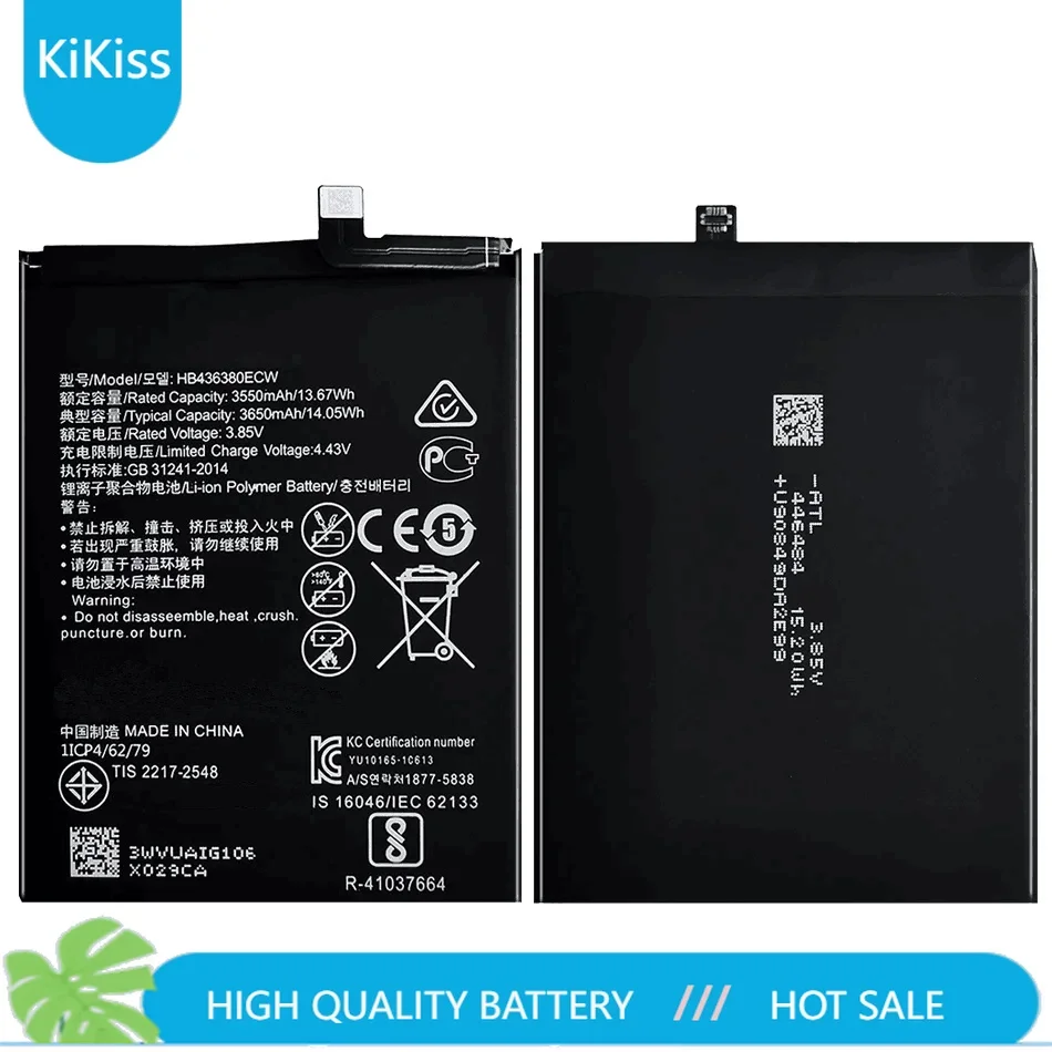 For Huawei HB436380ECW 3650mAh Battery For HUAWEI P30 P 30 ELE-L09 ELE-L29 ELE-AL00 ELE-TL00 Mobile Phone Batteries + Free Tools