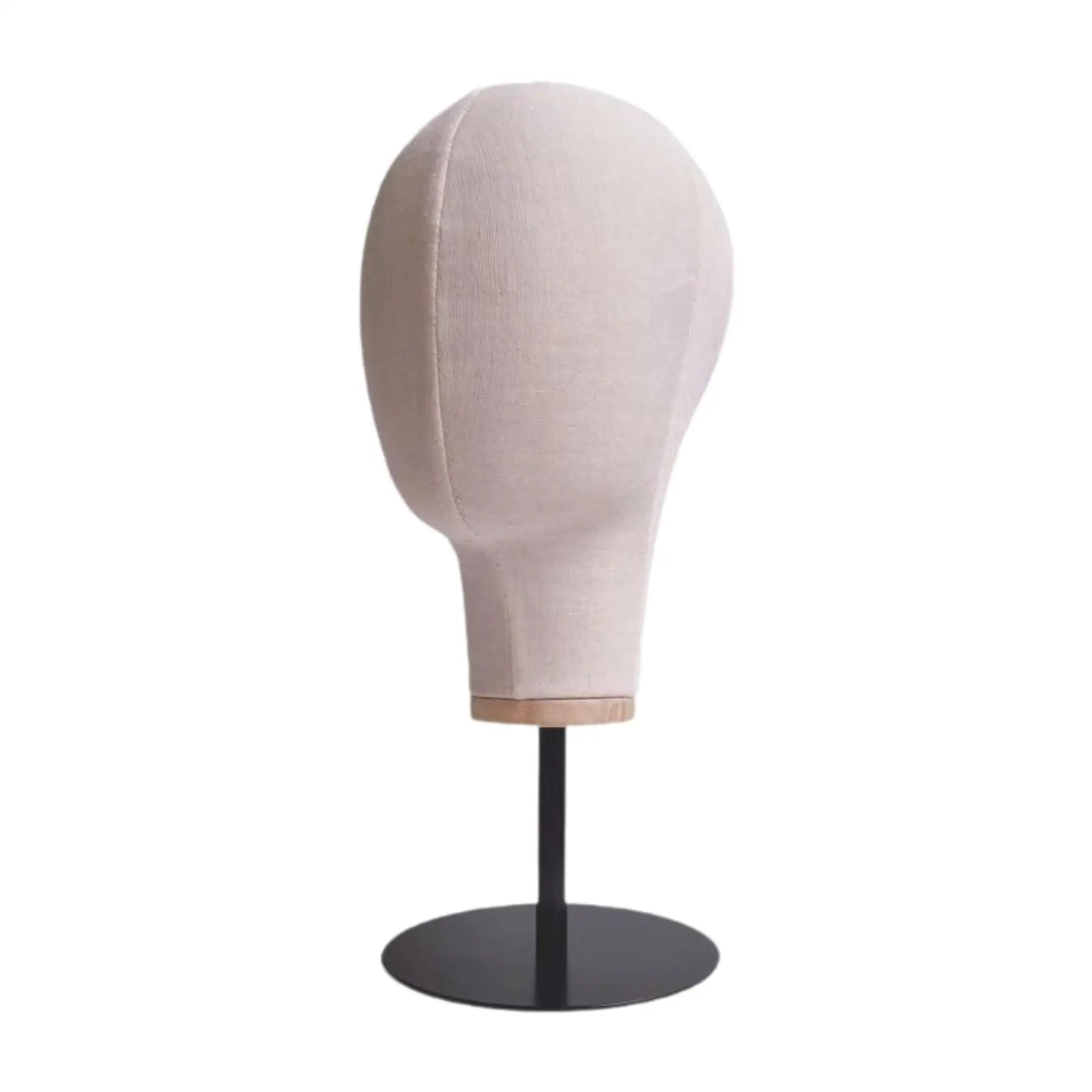 

Hat Display Holder Canvas Mannequin Head Stable with Metal Base Wig Display Model Wig Display Rack for Barber Shops Wig