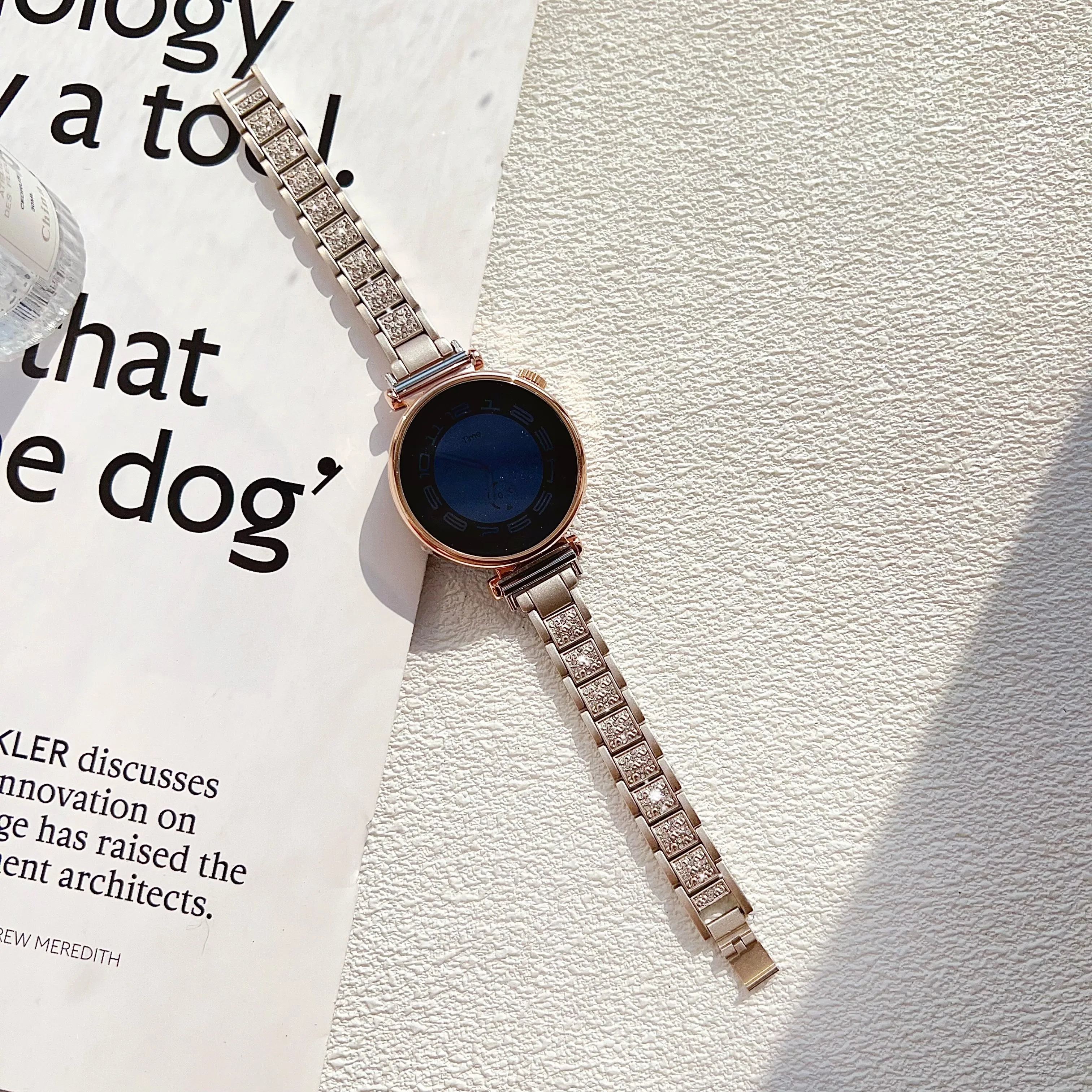 

Браслет с бриллиантами для Huawei GT4 41 мм, сменный металлический ремешок для наручных часов Garmin Forerunner 265S 255S/CAME 3S, женский браслет