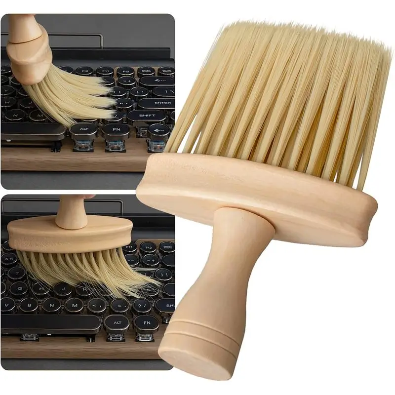 Wooden Anti-Static Keyboard Cleaning Brush – PC Laptop Desktop Cleaner, Narrow Gap Dust Removal Tool, Soft Bristle Brush PD