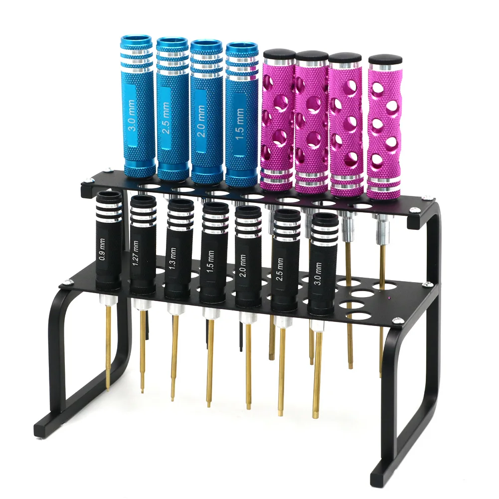 Screwdriver Storage Rack Holder Screwdriver Organizers for Hex Cross Screw Driver RC Tools Kit Organizers 30 Hole Without Tools