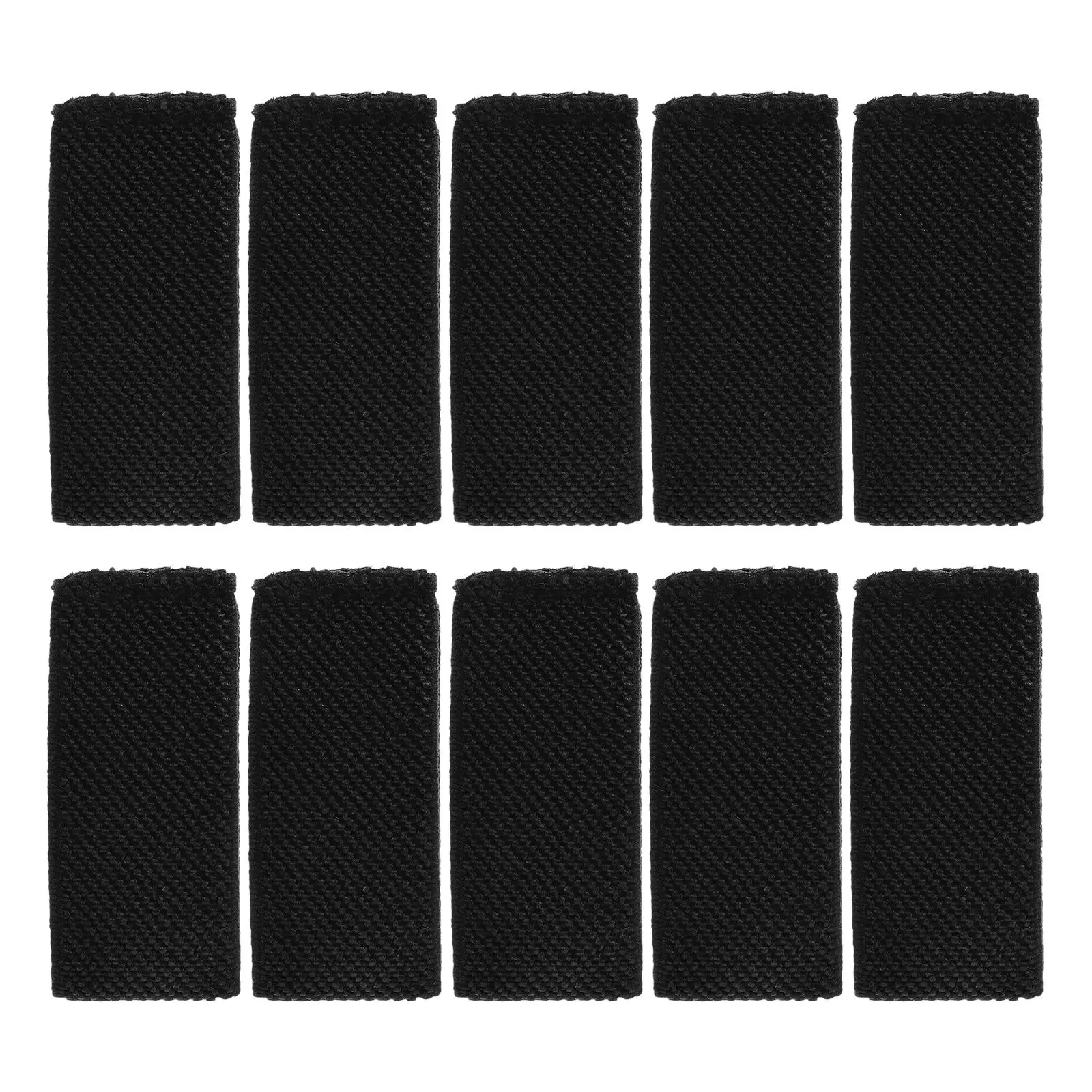 

10pcs Durable Canvas Belt Keepers Elastic Twill Design Replacement Pack Adjustable Fit Black Color Fitness Accessories