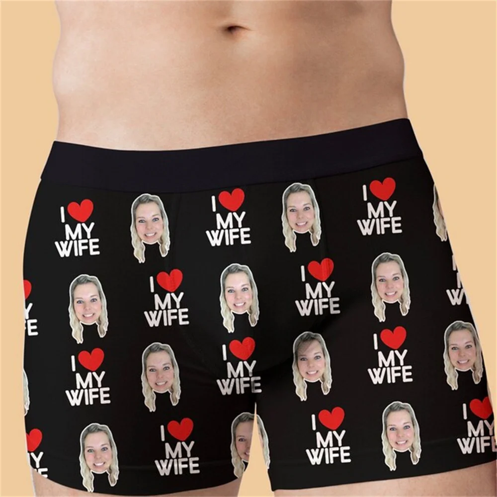Gift for Husband/boyfriend, Gift for him Anniversary, Valentines day gift, christmas gift, Fathers Day gift, Custom Boxer briefs